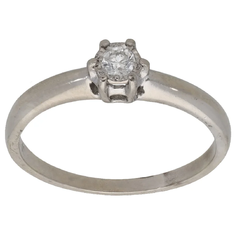 Men's Aquamarine Engagement Rings in 9K Gold with a Bezel - Set Stone9ct White Gold 0.10ct Diamond Solitaire Ring Size N Men's Aquamarine Engagement Rings in 9K Gold with a Bezel - Set Stone9ct White Gold 0.10ct Diamond Solitaire Ring Size N
