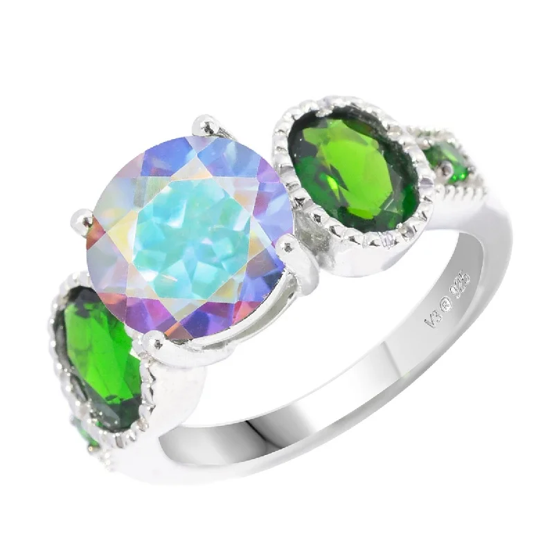 Citrine Gemstone Rings in Stainless Steel with a Stackable Design for a Trendy Everyday WearSterling Silver with Mercury Opal Topaz and Chrome Diopside Round Ring Citrine Gemstone Rings in Stainless Steel with a Stackable Design for a Trendy Everyday WearSterling Silver with Mercury Opal Topaz and Chrome Diopside Round Ring