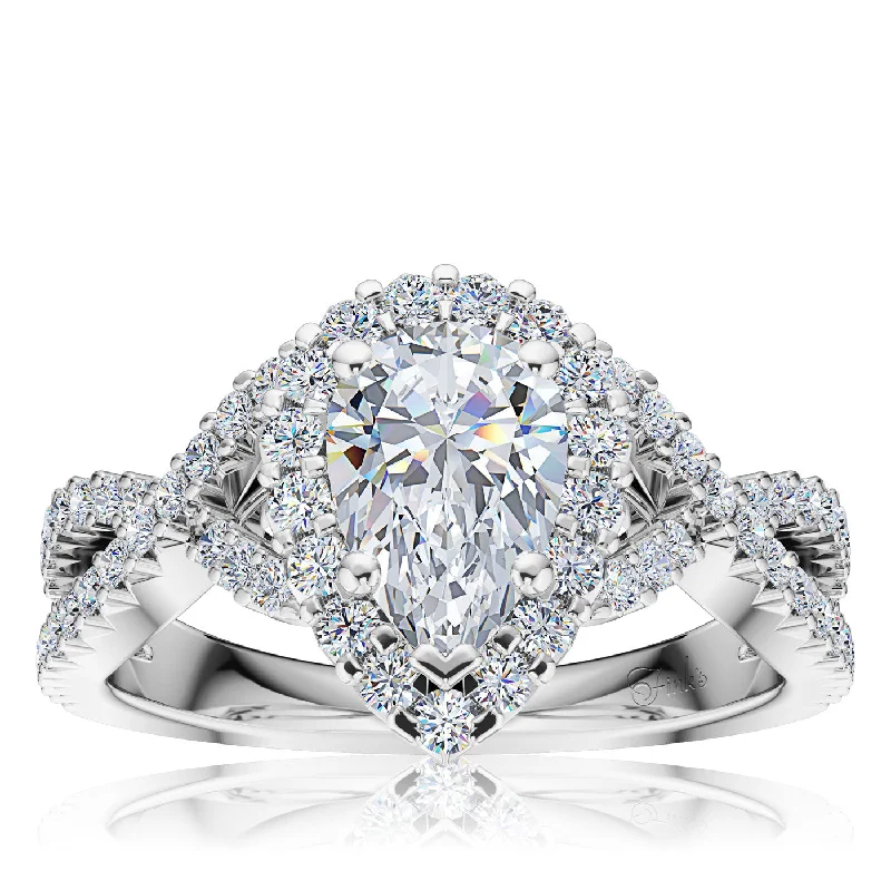 Men's Alexandrite Engagement Rings in Platinum with a Hidden Halo of DiamondsThe Studio Collection Pear Shape Center Diamond Twist Shank Engagement Ring Men's Alexandrite Engagement Rings in Platinum with a Hidden Halo of DiamondsThe Studio Collection Pear Shape Center Diamond Twist Shank Engagement Ring