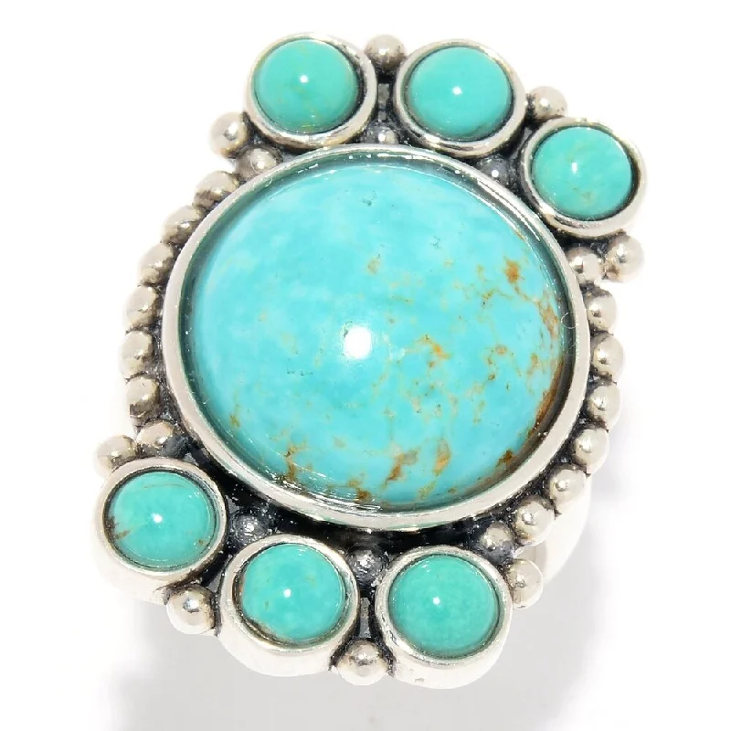 Turquoise Gemstone Rings in 925 Silver with a Southwestern - Inspired Design for a Rustic Charm925 Sterling Silver Mine#8 Turquoise and Tyrone Turquoise Ring Turquoise Gemstone Rings in 925 Silver with a Southwestern - Inspired Design for a Rustic Charm925 Sterling Silver Mine#8 Turquoise and Tyrone Turquoise Ring