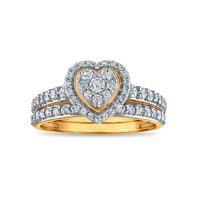 Men's Topaz Engagement Rings in 10K Gold with a Channel - Set Diamond BandLoveSong EcoLove 3/4 CTW Lab Grown Diamond Heart Halo Cluster Bridal Set in 10KT Yellow Gold Men's Topaz Engagement Rings in 10K Gold with a Channel - Set Diamond BandLoveSong EcoLove 3/4 CTW Lab Grown Diamond Heart Halo Cluster Bridal Set in 10KT Yellow Gold
