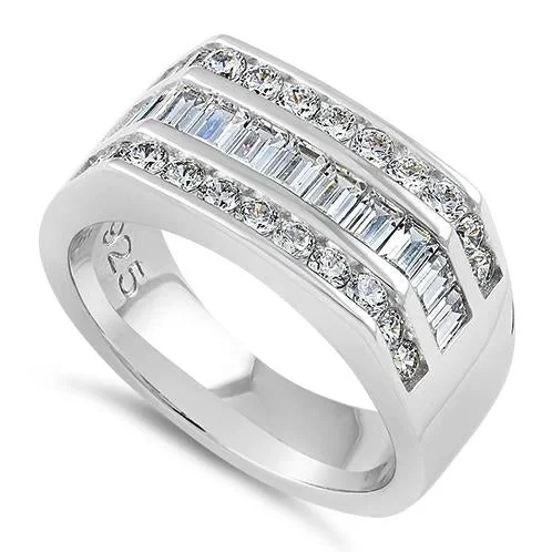 Men's Lapis Lazuli Engagement Rings in Sterling Silver with a Star - Shaped Stone SettingSterling Silver Men's CZ Rings Men's Lapis Lazuli Engagement Rings in Sterling Silver with a Star - Shaped Stone SettingSterling Silver Men's CZ Rings
