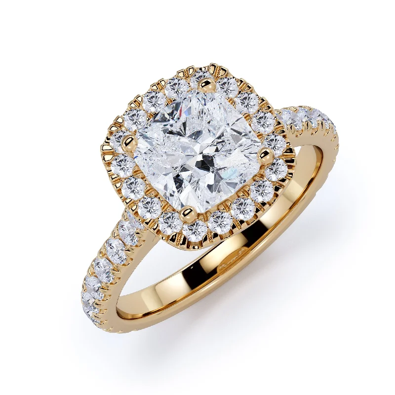 Men's Alexandrite Engagement Rings in Platinum with a Hidden Halo of DiamondsLights Out Cushion Halo Natural Cushion  Diamond Engagement Ring