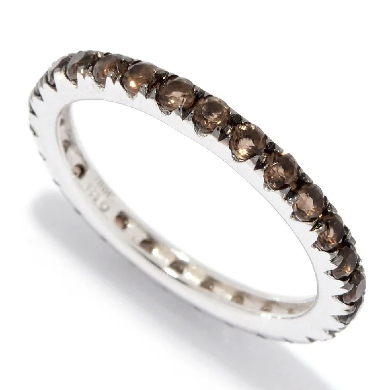 Topaz Gemstone Rings in 10K Gold with a Channel - Set Design for a Contemporary and Durable OptionSterling Silver Smoky Band Ring Topaz Gemstone Rings in 10K Gold with a Channel - Set Design for a Contemporary and Durable OptionSterling Silver Smoky Band Ring