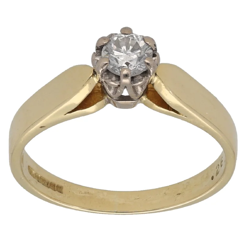 Men's Tanzanite Engagement Rings in Palladium with a Three - Stone Arrangement18ct Gold 0.26ct Diamond Solitaire Ring Size K Men's Tanzanite Engagement Rings in Palladium with a Three - Stone Arrangement18ct Gold 0.26ct Diamond Solitaire Ring Size K