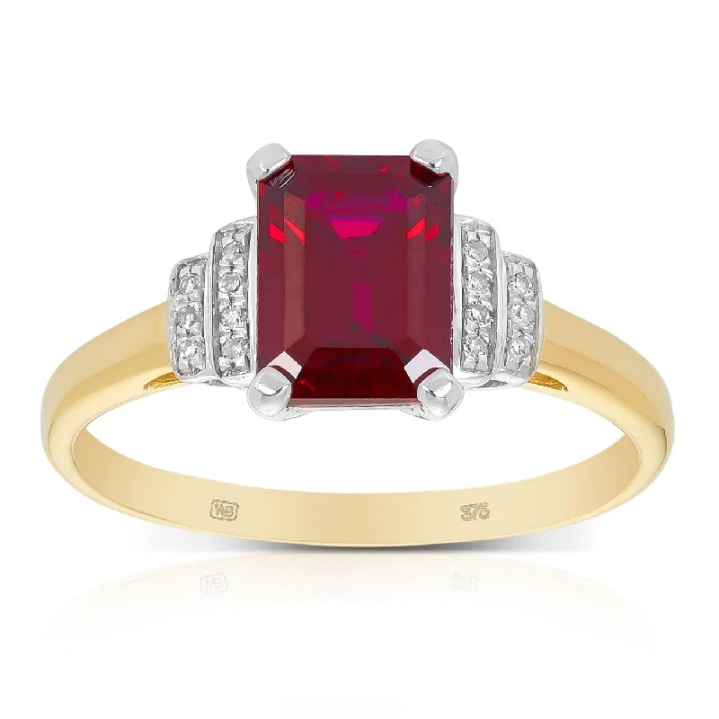 Men's Peridot Engagement Rings in 14K Gold - Filled Metal with a Micro - Pave SettingCreated Ruby & Diamond Ring in 9ct Yellow & White Gold Men's Peridot Engagement Rings in 14K Gold - Filled Metal with a Micro - Pave SettingCreated Ruby & Diamond Ring in 9ct Yellow & White Gold