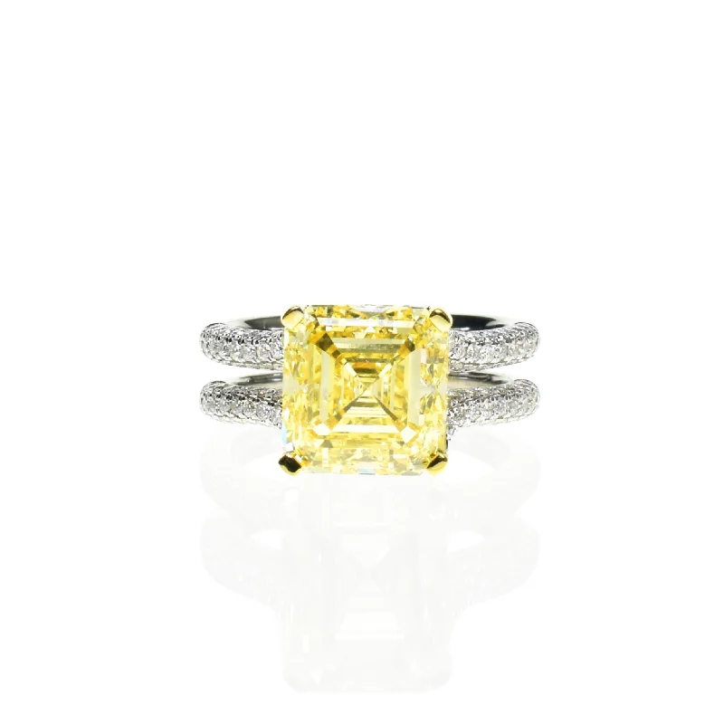 Men's Ruby Engagement Rings in Rose Gold with a Solitaire Design for a Romantic Gesture5ct Yellow Diamond Asscher Cut Cocktail Ring Men's Ruby Engagement Rings in Rose Gold with a Solitaire Design for a Romantic Gesture5ct Yellow Diamond Asscher Cut Cocktail Ring
