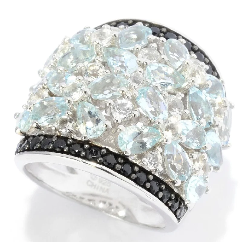 Citrine Gemstone Rings in Stainless Steel with a Stackable Design for a Trendy Everyday WearSterling Silver Exotic Aquamarine, White Topaz & Black Spinel Ring Citrine Gemstone Rings in Stainless Steel with a Stackable Design for a Trendy Everyday WearSterling Silver Exotic Aquamarine, White Topaz & Black Spinel Ring