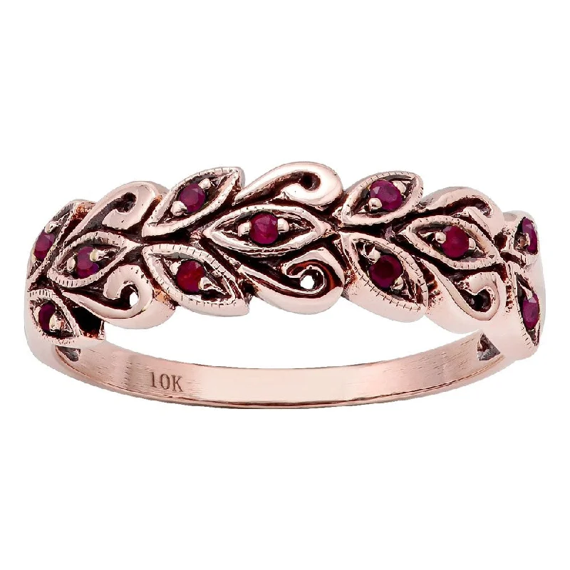 Peridot Gemstone Rings in 14K Gold - Filled Metal with a Pave - Set Band for a Sparkling LookViducci 10k Rose Gold Genuine Ruby Scroll Anniversary Ring Peridot Gemstone Rings in 14K Gold - Filled Metal with a Pave - Set Band for a Sparkling LookViducci 10k Rose Gold Genuine Ruby Scroll Anniversary Ring