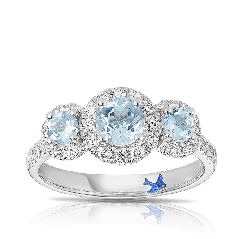 Men's Peridot Engagement Rings in 14K Gold - Filled Metal with a Micro - Pave SettingBluebird of Happiness® Aquamarine and Diamond Halo Trilogy Ring in 9ct White Gold Men's Peridot Engagement Rings in 14K Gold - Filled Metal with a Micro - Pave SettingBluebird of Happiness® Aquamarine and Diamond Halo Trilogy Ring in 9ct White Gold