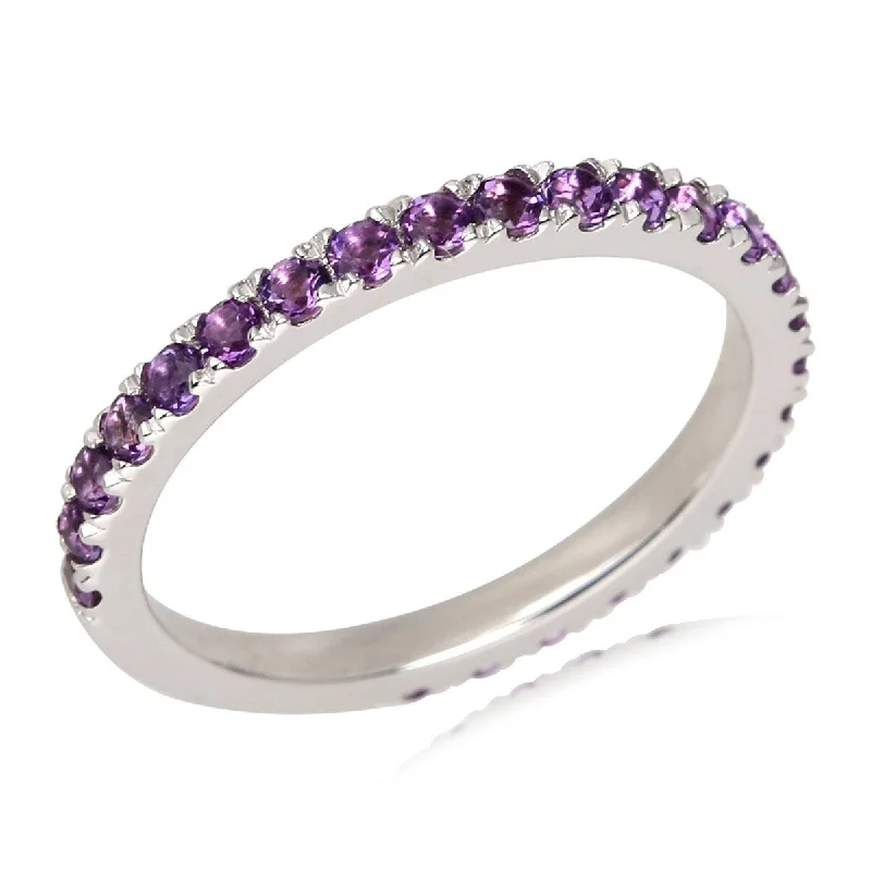 Iolite Gemstone Rings in 10K Gold with a Twisted Band for a Distinctive and Stylish Accessory925 Sterling Silver African Amethyst Eternity Band Ring Iolite Gemstone Rings in 10K Gold with a Twisted Band for a Distinctive and Stylish Accessory925 Sterling Silver African Amethyst Eternity Band Ring