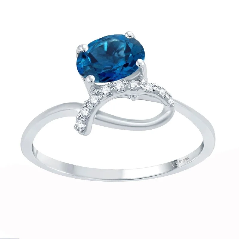 Lapis Lazuli Gemstone Rings in Sterling Silver with a Star - Shaped Setting for a Celestial - Inspired PieceSterling Silver with Natural Sky Blue Topaz and White Topaz Ring Lapis Lazuli Gemstone Rings in Sterling Silver with a Star - Shaped Setting for a Celestial - Inspired PieceSterling Silver with Natural Sky Blue Topaz and White Topaz Ring