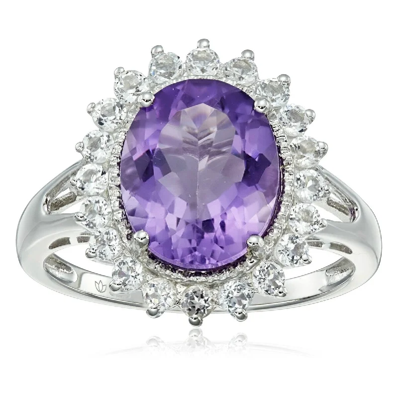 Ruby Gemstone Rings in 14K Yellow Gold with a Solitaire Setting for a Classic and Bold Statement925 Sterling Silver African Amethyst and White Topaz Ring Ruby Gemstone Rings in 14K Yellow Gold with a Solitaire Setting for a Classic and Bold Statement925 Sterling Silver African Amethyst and White Topaz Ring