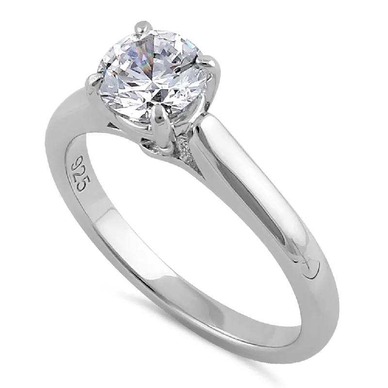 Men's Ruby Engagement Rings in Rose Gold with a Solitaire Design for a Romantic GestureSterling Silver 1.0 Ct. CZ Engagement Ring Men's Ruby Engagement Rings in Rose Gold with a Solitaire Design for a Romantic GestureSterling Silver 1.0 Ct. CZ Engagement Ring