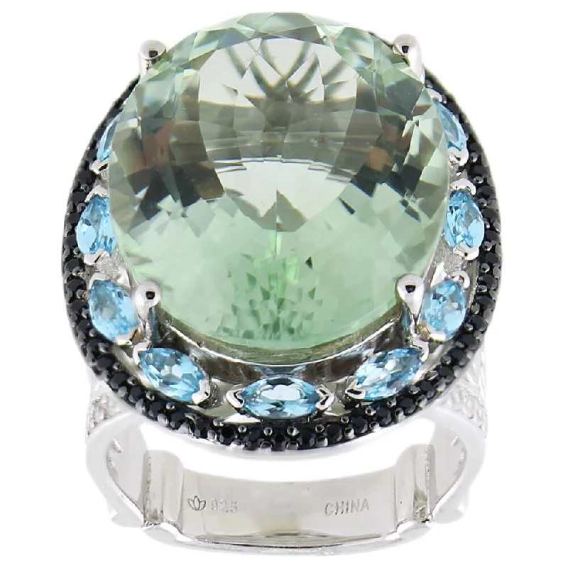 Aquamarine Gemstone Rings in 9K Gold with a Bezel Setting for a Modern and Secure FitSterling Silver 18 5/8ct TGW Multi-gemstone Ring Aquamarine Gemstone Rings in 9K Gold with a Bezel Setting for a Modern and Secure FitSterling Silver 18 5/8ct TGW Multi-gemstone Ring