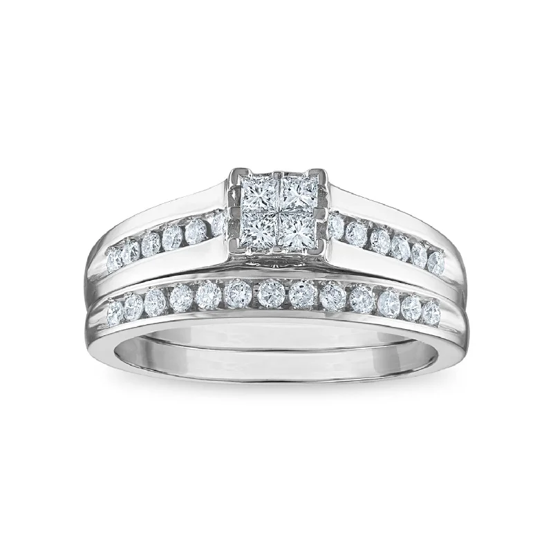 Men's Black Onyx Engagement Rings Set in Titanium for a Modern and Bold Look1/2 CTW Diamond Bridal Set in 10KT White Gold Men's Black Onyx Engagement Rings Set in Titanium for a Modern and Bold Look1/2 CTW Diamond Bridal Set in 10KT White Gold