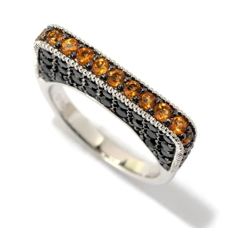 Tanzanite Gemstone Rings in 10K Gold with a Trilogy Design for a Sophisticated GiftSterling Silver Citrine & Black Spinel Flat Top Stack Band Tanzanite Gemstone Rings in 10K Gold with a Trilogy Design for a Sophisticated GiftSterling Silver Citrine & Black Spinel Flat Top Stack Band
