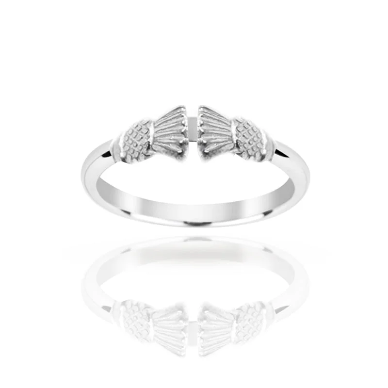 Traditional Edinburgh Scottish Thistle Torque Ring