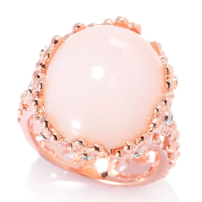 Tourmaline Gemstone Rings in 18K Two - Tone Gold with a Floral - Shaped Setting for a Feminine Touch18k Rose Gold-plated Silver Pink Opal Cocktail Cluster Ring Tourmaline Gemstone Rings in 18K Two - Tone Gold with a Floral - Shaped Setting for a Feminine Touch18k Rose Gold-plated Silver Pink Opal Cocktail Cluster Ring
