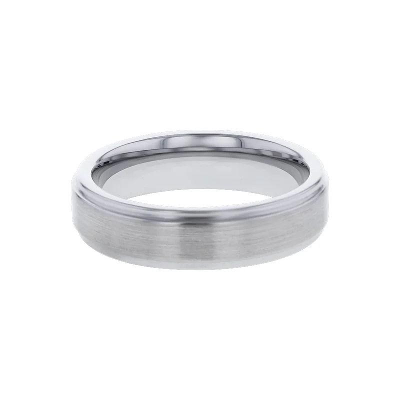 Men's Agate Engagement Rings in Sterling Silver with a Mosaic - Style InlayDale Tungsten Step Edge Wedding Ring - 6mm Men's Agate Engagement Rings in Sterling Silver with a Mosaic - Style InlayDale Tungsten Step Edge Wedding Ring - 6mm