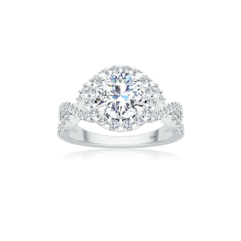 Men's Aquamarine Engagement Rings in 9K Gold with a Bezel - Set StoneThe Studio Collection Round Center Diamond Twist Shank Engagement Ring Men's Aquamarine Engagement Rings in 9K Gold with a Bezel - Set StoneThe Studio Collection Round Center Diamond Twist Shank Engagement Ring