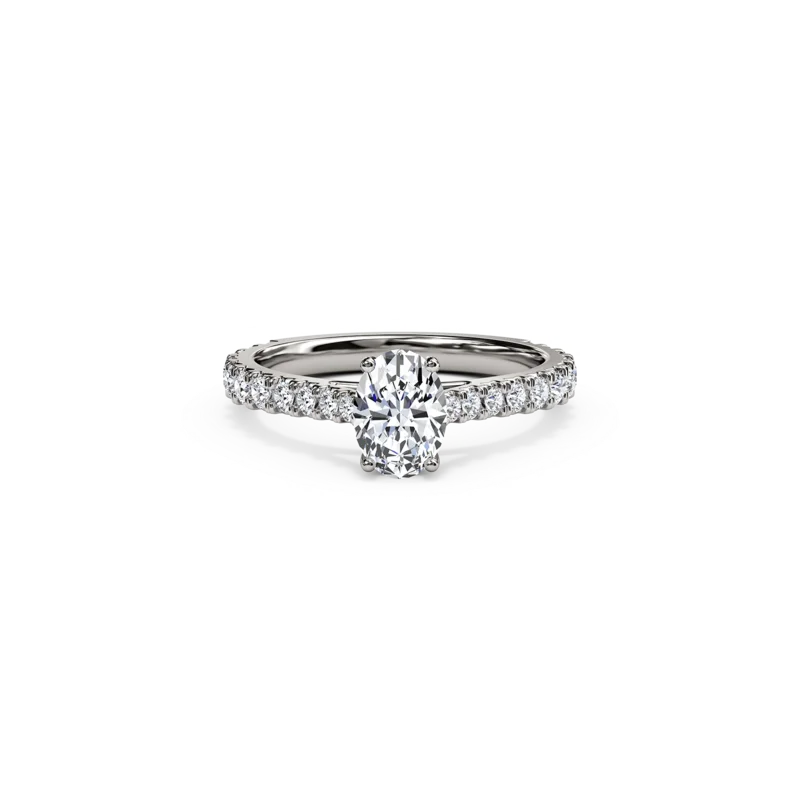 Men's Peridot Engagement Rings in 14K Gold - Filled Metal with a Micro - Pave SettingThe Studio Collection Oval Diamond Shank Accent Engagement Ring