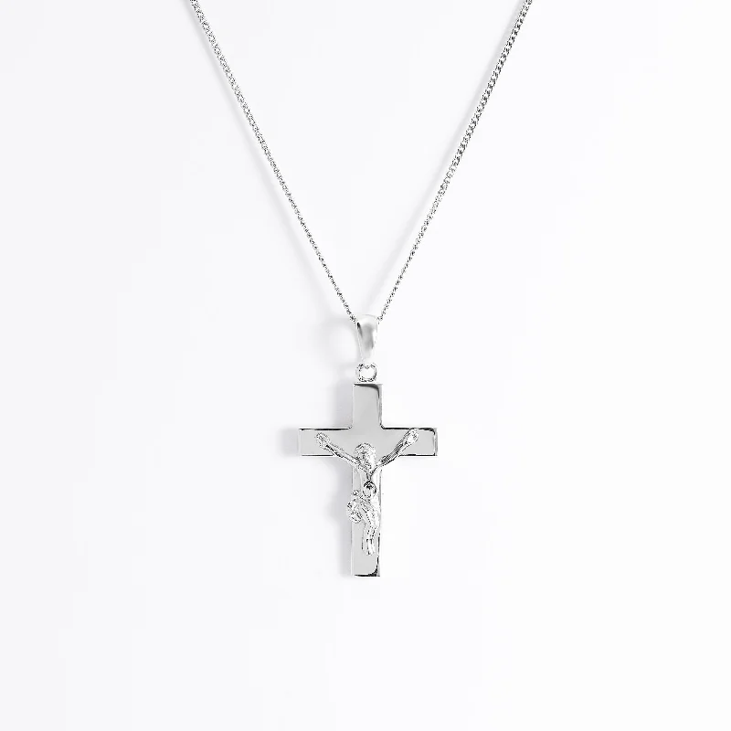 Sterling Silver Crucifix Pendant 17x25mm