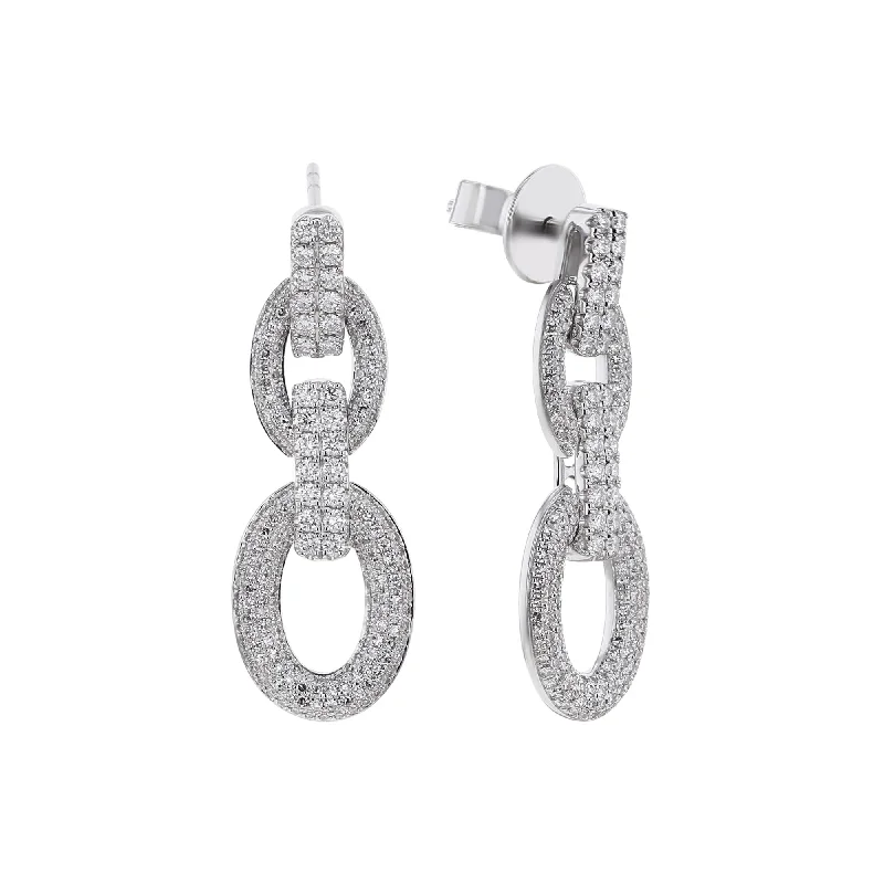 Men's Sapphire Engagement Rings in 18K White Gold with Pave Diamond AccentsYvonne Diamond Link Drop Earrings Men's Sapphire Engagement Rings in 18K White Gold with Pave Diamond AccentsYvonne Diamond Link Drop Earrings