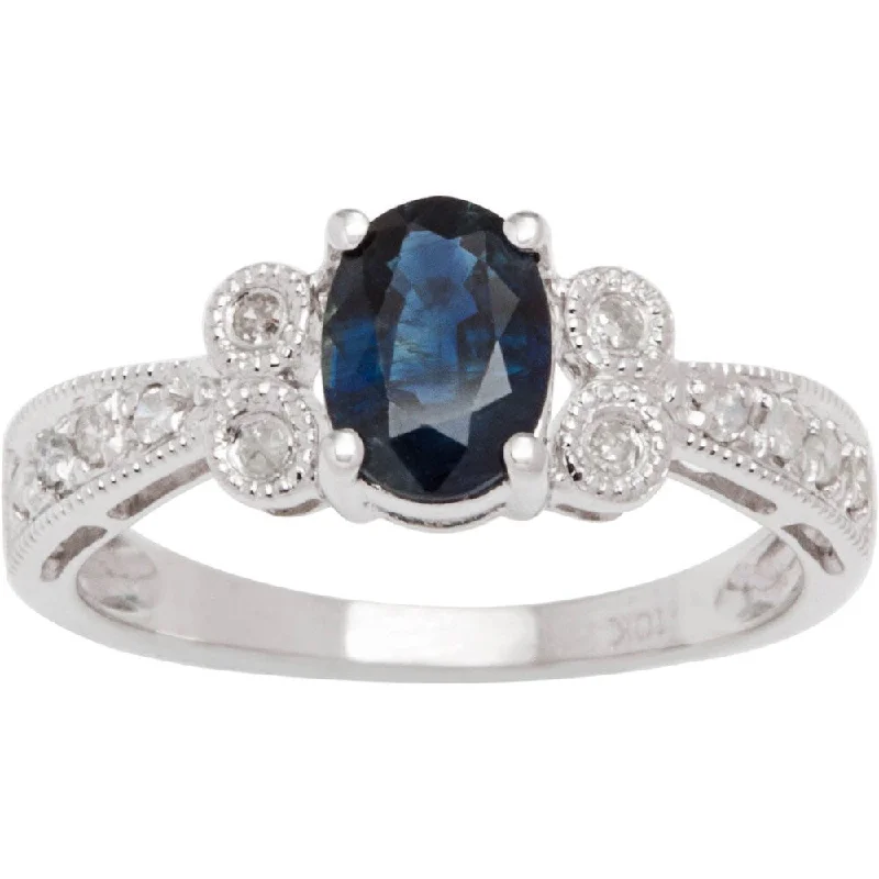 Tanzanite Gemstone Rings in 10K Gold with a Trilogy Design for a Sophisticated GiftViducci 10k White Gold Gemstone Diamond Accent Ring Tanzanite Gemstone Rings in 10K Gold with a Trilogy Design for a Sophisticated GiftViducci 10k White Gold Gemstone Diamond Accent Ring