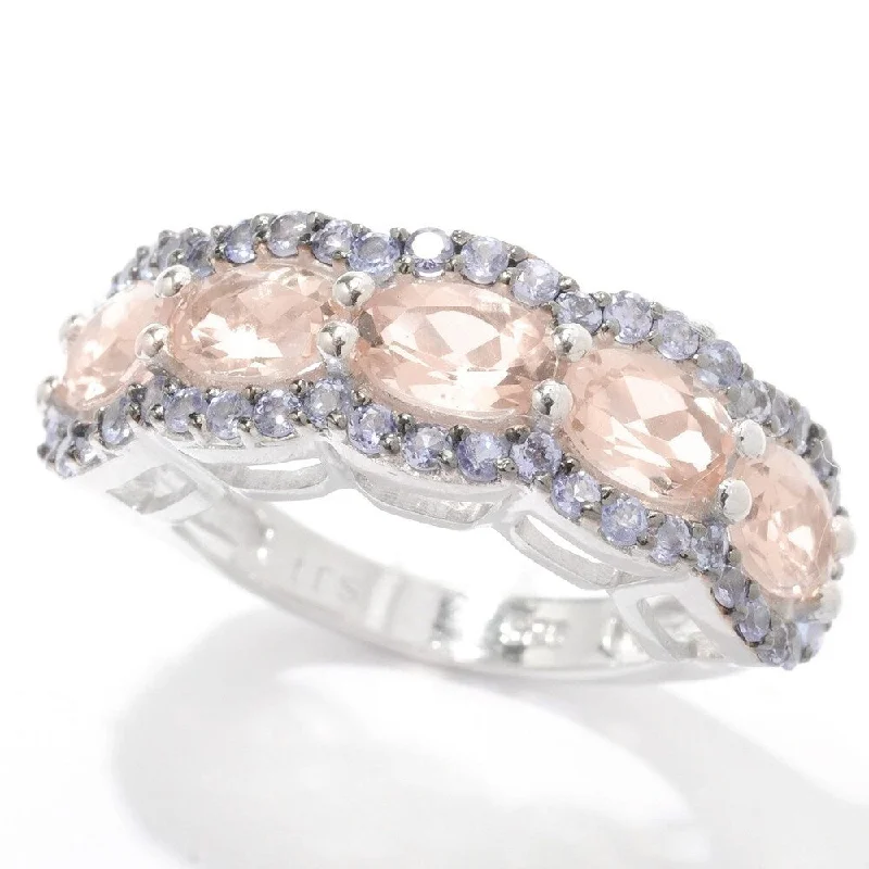 Topaz Gemstone Rings in 10K Gold with a Channel - Set Design for a Contemporary and Durable Option925 Sterling Silver Morganite and Tanzanite Ring Topaz Gemstone Rings in 10K Gold with a Channel - Set Design for a Contemporary and Durable Option925 Sterling Silver Morganite and Tanzanite Ring