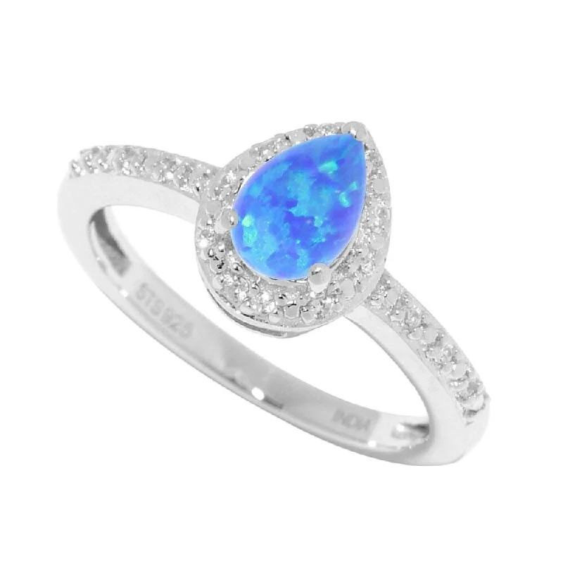 Topaz Gemstone Rings in 10K Gold with a Channel - Set Design for a Contemporary and Durable OptionSterling Silver with Blue Opal and Natural White Zircon Halo Teardrop Ring Topaz Gemstone Rings in 10K Gold with a Channel - Set Design for a Contemporary and Durable OptionSterling Silver with Blue Opal and Natural White Zircon Halo Teardrop Ring