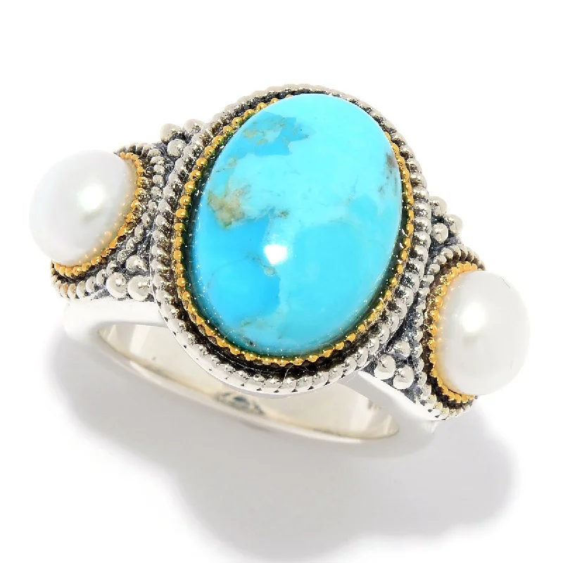 Opal Gemstone Rings in Rose Gold with a Milgrain Edge for a Feminine and Romantic Style925 Sterling Silver Fresh Water Pearl and Blue Mohave Turquoise Ring Opal Gemstone Rings in Rose Gold with a Milgrain Edge for a Feminine and Romantic Style925 Sterling Silver Fresh Water Pearl and Blue Mohave Turquoise Ring