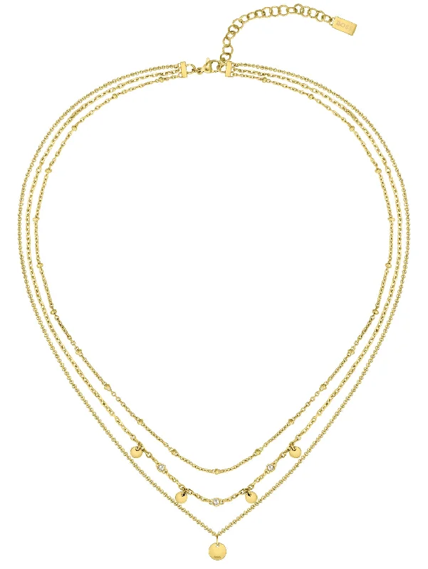 chain necklaces for boys accessoriesBoss Iris Gold Tone Plated Stainless Steel Ladies Layered Chain Necklace chain necklaces for boys accessoriesBoss Iris Gold Tone Plated Stainless Steel Ladies Layered Chain Necklace
