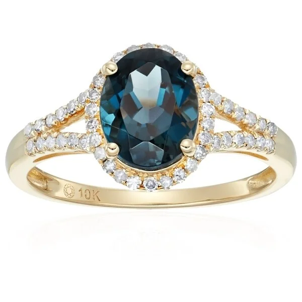 Amethyst Gemstone Rings in Sterling Silver with a Halo of Cubic Zirconia for a Budget - Friendly Luxury10k Yellow Gold London Blue Topaz Diamond Oval Engagement Ring, Size 7 Amethyst Gemstone Rings in Sterling Silver with a Halo of Cubic Zirconia for a Budget - Friendly Luxury10k Yellow Gold London Blue Topaz Diamond Oval Engagement Ring, Size 7