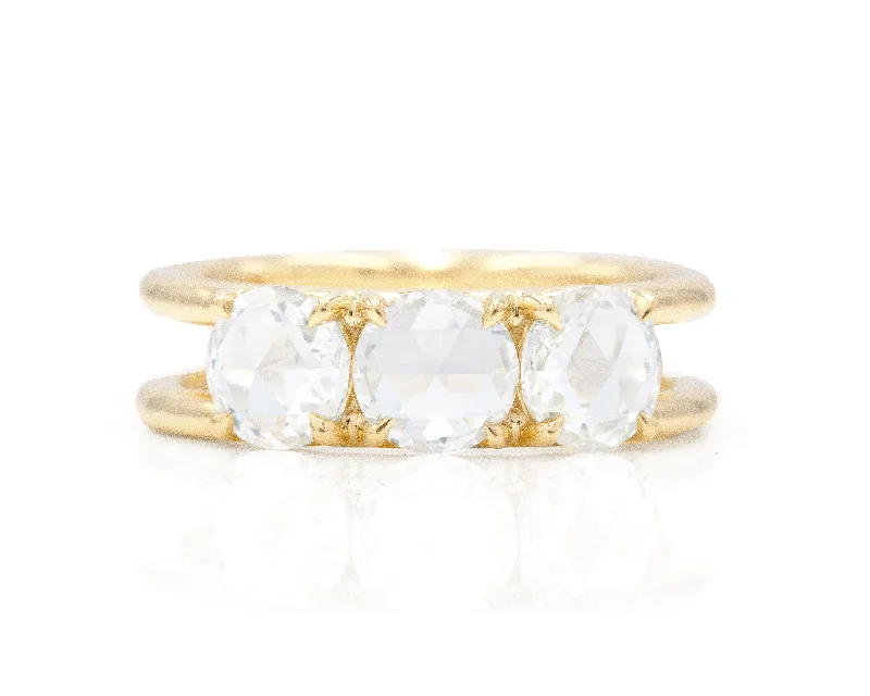 Men's Peridot Engagement Rings in 14K Gold - Filled Metal with a Micro - Pave SettingTriple Rose Cut Clementine Ring Men's Peridot Engagement Rings in 14K Gold - Filled Metal with a Micro - Pave SettingTriple Rose Cut Clementine Ring