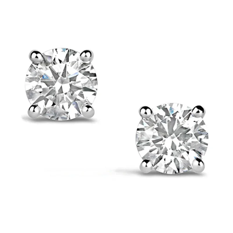 Diamond Solitaire 'Martini' Stud Earrings 0.60ct