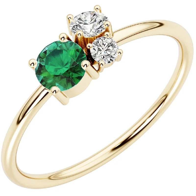 Tourmaline Gemstone Rings in 18K Two - Tone Gold with a Floral - Shaped Setting for a Feminine Touch14k Gold Plated Sterling Silver Emerald and Lab Diamond Stackable Ring Tourmaline Gemstone Rings in 18K Two - Tone Gold with a Floral - Shaped Setting for a Feminine Touch14k Gold Plated Sterling Silver Emerald and Lab Diamond Stackable Ring