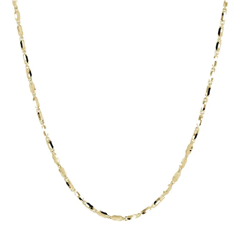 formal wear chain necklacesDiamond Cut Link Chain Necklace - 55cm