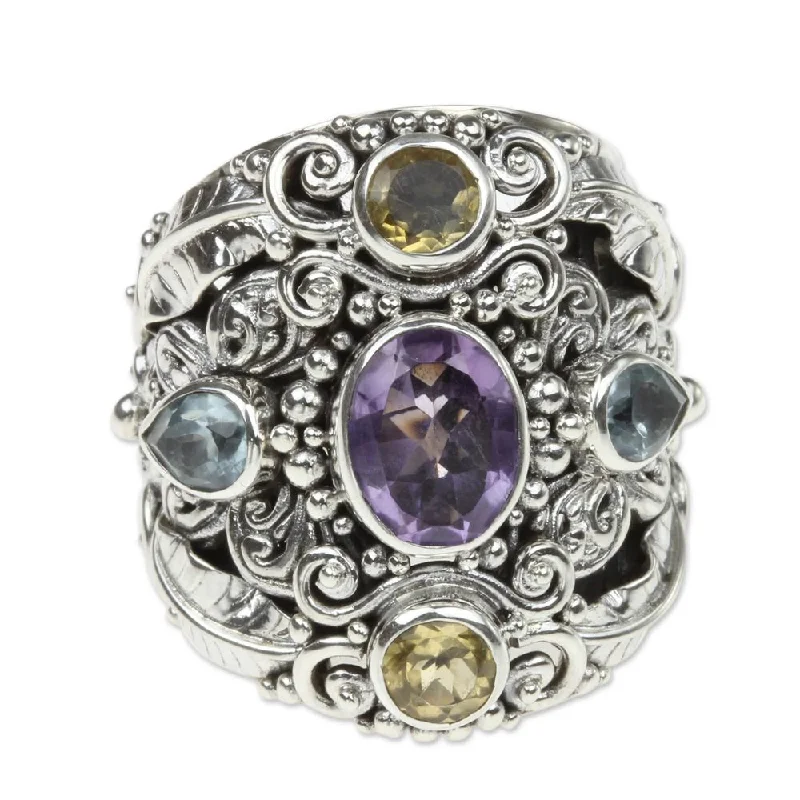 Turquoise Gemstone Rings in 925 Silver with a Southwestern - Inspired Design for a Rustic CharmNOVICA Handmade Butterfly Queen Unique Artisan Design Multi Gemstone Cluster Women's Sterling Silver Cocktails Turquoise Gemstone Rings in 925 Silver with a Southwestern - Inspired Design for a Rustic CharmNOVICA Handmade Butterfly Queen Unique Artisan Design Multi Gemstone Cluster Women's Sterling Silver Cocktails