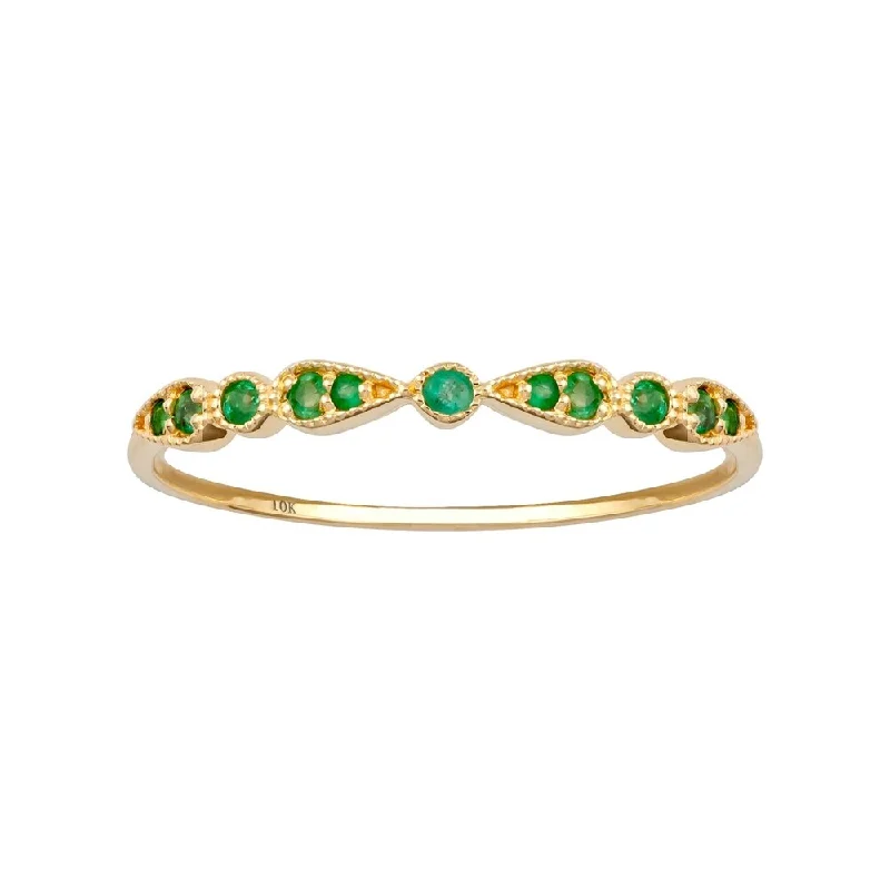 Malachite Gemstone Rings in 14K Gold with a Carved Stone for a Unique and Artistic AppealViducci 10k Yellow Gold Genuine Round Emerald Stackable Band Malachite Gemstone Rings in 14K Gold with a Carved Stone for a Unique and Artistic AppealViducci 10k Yellow Gold Genuine Round Emerald Stackable Band