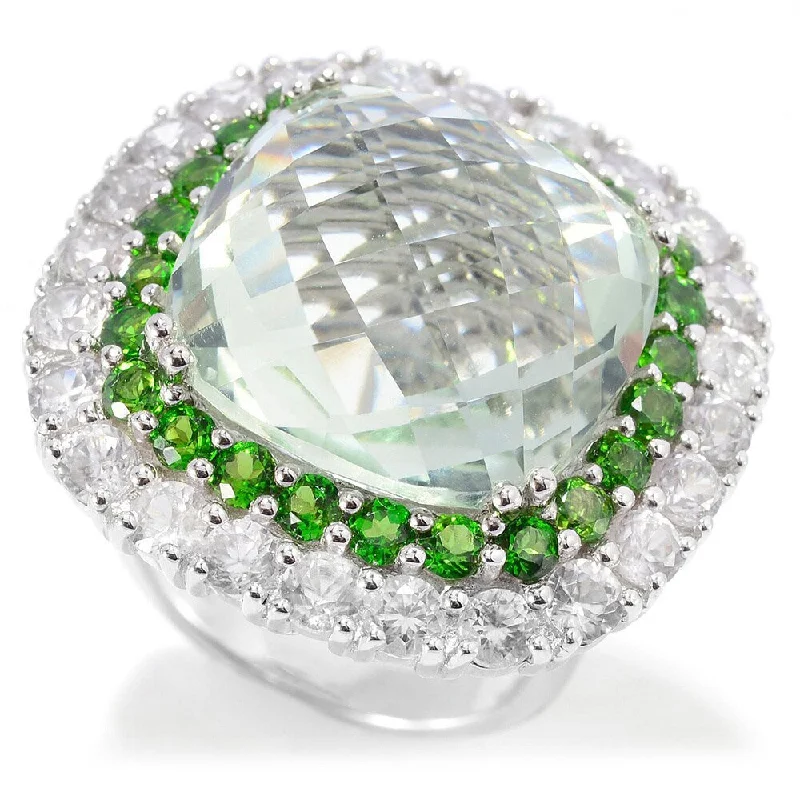 Peridot Gemstone Rings in 14K Gold - Filled Metal with a Pave - Set Band for a Sparkling LookSterling Silver 24 7/8ctw Cushion Shaped Green Amethyst Ring Peridot Gemstone Rings in 14K Gold - Filled Metal with a Pave - Set Band for a Sparkling LookSterling Silver 24 7/8ctw Cushion Shaped Green Amethyst Ring