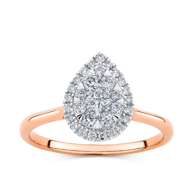 Men's Alexandrite Engagement Rings in Platinum with a Hidden Halo of Diamonds0.50ct TW Diamond Pear Halo Engagement Ring in 9ct Rose and White Gold Men's Alexandrite Engagement Rings in Platinum with a Hidden Halo of Diamonds0.50ct TW Diamond Pear Halo Engagement Ring in 9ct Rose and White Gold