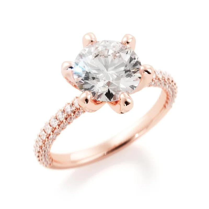 Men's Diamond Engagement Rings with Platinum Band and Halo Setting for a Luxury ProposalLight Muse Accent Diamonds Natural Round  Diamond Engagement Ring