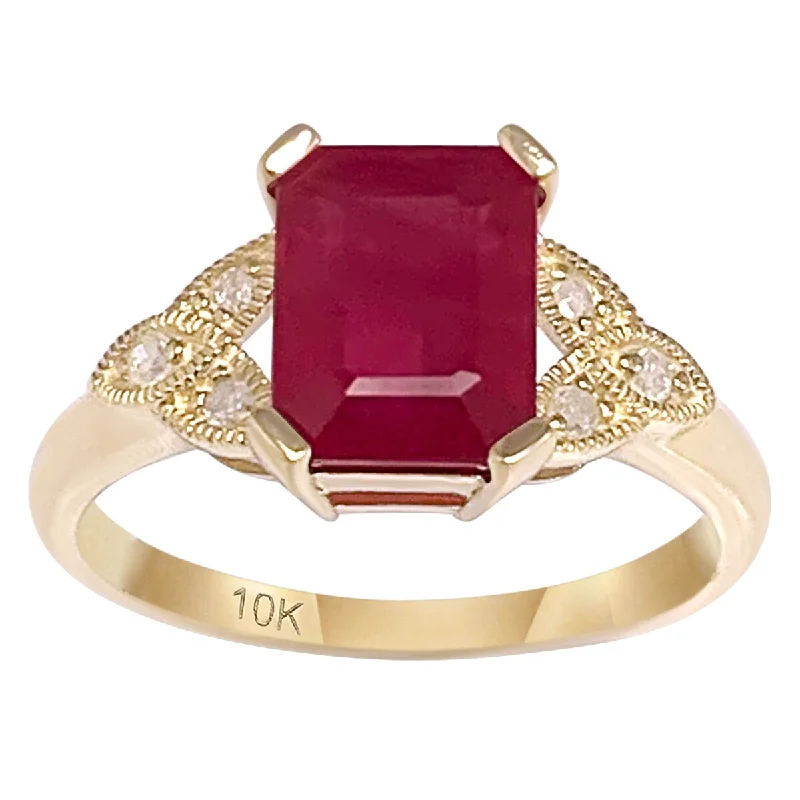 Garnet Gemstone Rings in 18K Gold Vermeil with Intricate Engravings for a Traditional AestheticViducci 10k Yellow Gold Vintage Style Genuine Ruby and Diamond Ring Garnet Gemstone Rings in 18K Gold Vermeil with Intricate Engravings for a Traditional AestheticViducci 10k Yellow Gold Vintage Style Genuine Ruby and Diamond Ring