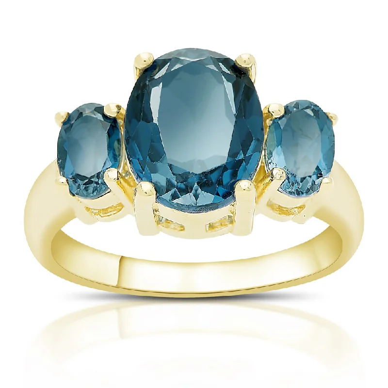 Lapis Lazuli Gemstone Rings in Sterling Silver with a Star - Shaped Setting for a Celestial - Inspired PieceDolce Giavonna Gold Over Sterling Silver London Blue Topaz Three Stone Ring Lapis Lazuli Gemstone Rings in Sterling Silver with a Star - Shaped Setting for a Celestial - Inspired PieceDolce Giavonna Gold Over Sterling Silver London Blue Topaz Three Stone Ring
