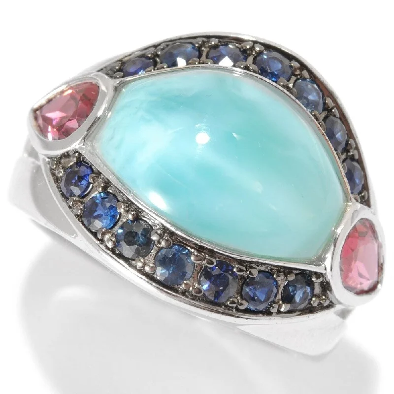 Citrine Gemstone Rings in Stainless Steel with a Stackable Design for a Trendy Everyday WearSterling Silver 6.89ctw Larimar Cocktail Ring, Size 6 - Blue Citrine Gemstone Rings in Stainless Steel with a Stackable Design for a Trendy Everyday WearSterling Silver 6.89ctw Larimar Cocktail Ring, Size 6 - Blue