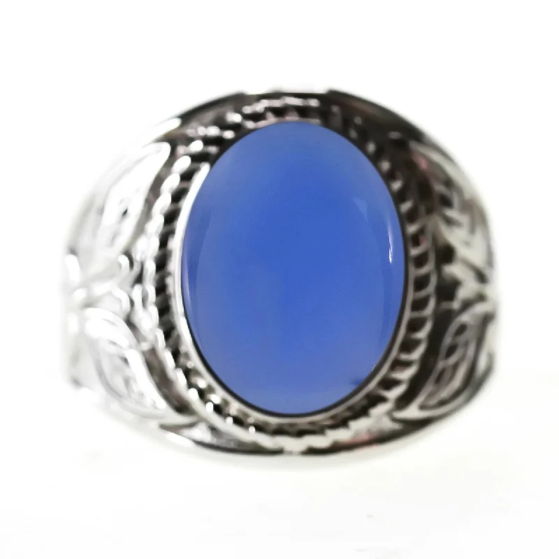 Moonstone Gemstone Rings in Silver - Plated Copper with a Celtic - Inspired Pattern for a Mystical Vibe925 Sterling Silver Blue Chalcedony Gemstone Solitaire Ring Moonstone Gemstone Rings in Silver - Plated Copper with a Celtic - Inspired Pattern for a Mystical Vibe925 Sterling Silver Blue Chalcedony Gemstone Solitaire Ring