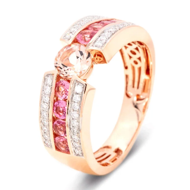Jasper Gemstone Rings in 18K Gold Vermeil with a Matte Finish for a Subtle and Elegant Look14Kt Rose Gold Morganite, Pink Tourmaline, Diamond Ring Jasper Gemstone Rings in 18K Gold Vermeil with a Matte Finish for a Subtle and Elegant Look14Kt Rose Gold Morganite, Pink Tourmaline, Diamond Ring