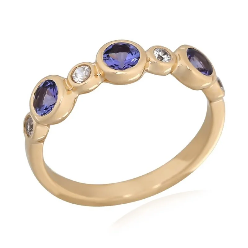 Opal Gemstone Rings in Rose Gold with a Milgrain Edge for a Feminine and Romantic Style14Kt Yellow Gold Tanzanite and White Natural Zircon Ring Opal Gemstone Rings in Rose Gold with a Milgrain Edge for a Feminine and Romantic Style14Kt Yellow Gold Tanzanite and White Natural Zircon Ring