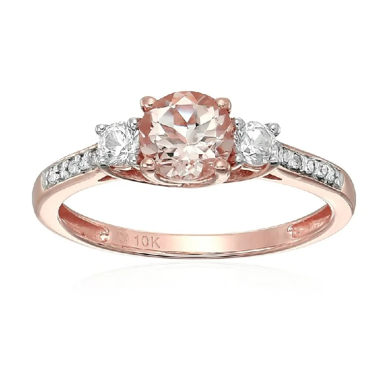 Citrine Gemstone Rings in Stainless Steel with a Stackable Design for a Trendy Everyday Wear10k Rose Gold Morganite, Created White Shapphire and Diamond Accented 3-Stone Engagement Ring, Size 7 Citrine Gemstone Rings in Stainless Steel with a Stackable Design for a Trendy Everyday Wear10k Rose Gold Morganite, Created White Shapphire and Diamond Accented 3-Stone Engagement Ring, Size 7